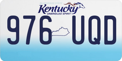 KY license plate 976UQD