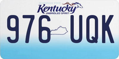 KY license plate 976UQK