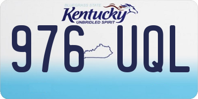 KY license plate 976UQL