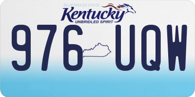 KY license plate 976UQW