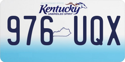 KY license plate 976UQX