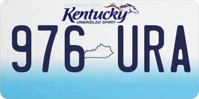 KY license plate 976URA