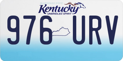 KY license plate 976URV