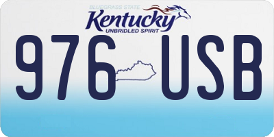 KY license plate 976USB