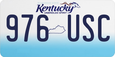 KY license plate 976USC