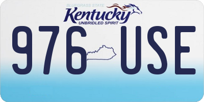 KY license plate 976USE