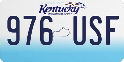 KY license plate 976USF