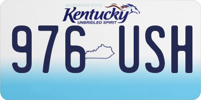 KY license plate 976USH