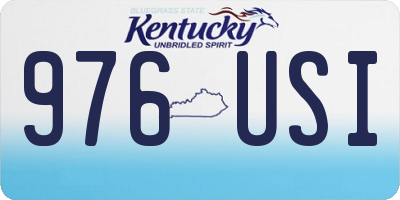 KY license plate 976USI