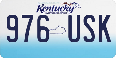 KY license plate 976USK