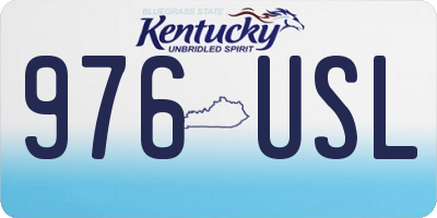 KY license plate 976USL