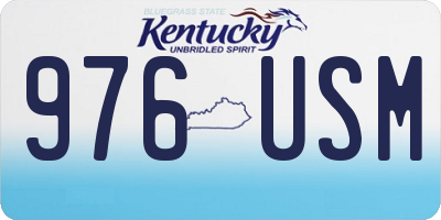 KY license plate 976USM