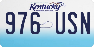 KY license plate 976USN