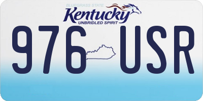 KY license plate 976USR