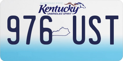 KY license plate 976UST