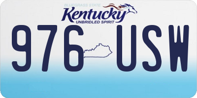 KY license plate 976USW
