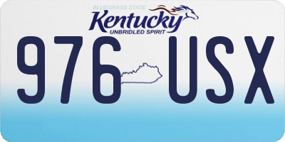KY license plate 976USX