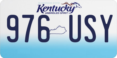 KY license plate 976USY