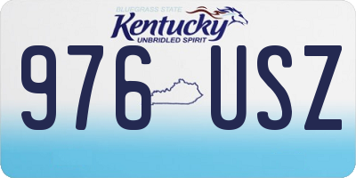 KY license plate 976USZ