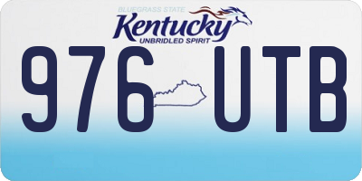 KY license plate 976UTB