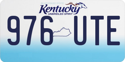 KY license plate 976UTE