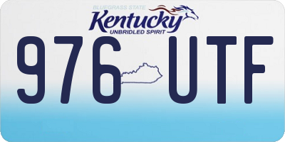 KY license plate 976UTF