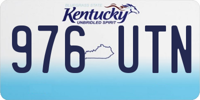 KY license plate 976UTN