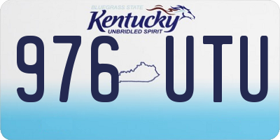 KY license plate 976UTU