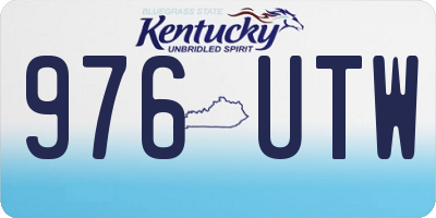 KY license plate 976UTW