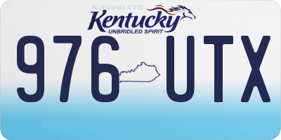 KY license plate 976UTX