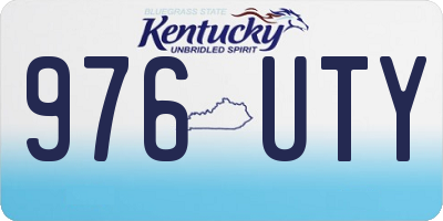 KY license plate 976UTY