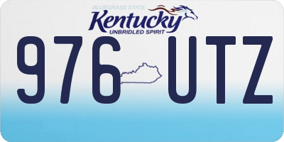 KY license plate 976UTZ