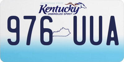 KY license plate 976UUA
