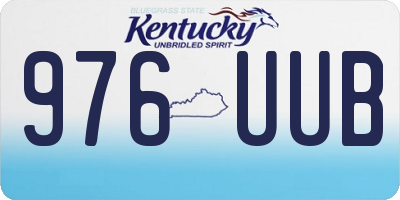 KY license plate 976UUB
