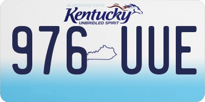 KY license plate 976UUE