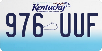 KY license plate 976UUF