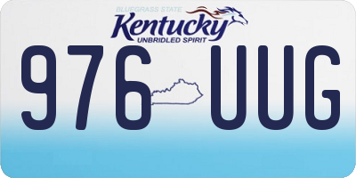 KY license plate 976UUG