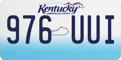 KY license plate 976UUI