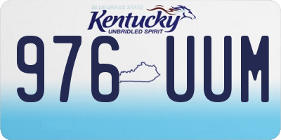 KY license plate 976UUM