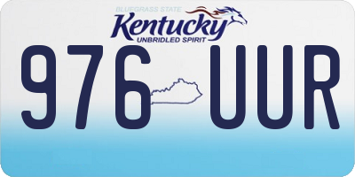KY license plate 976UUR