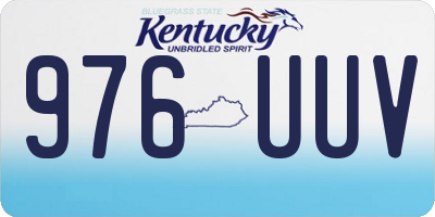 KY license plate 976UUV