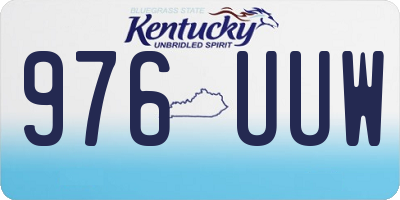 KY license plate 976UUW