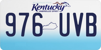 KY license plate 976UVB