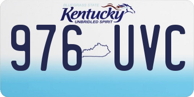 KY license plate 976UVC