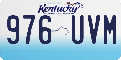 KY license plate 976UVM