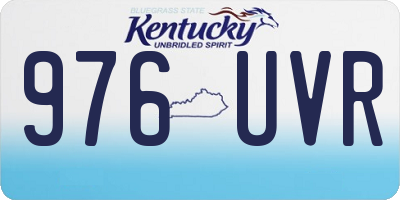 KY license plate 976UVR