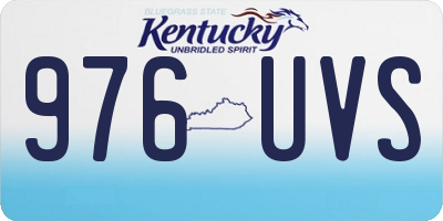 KY license plate 976UVS