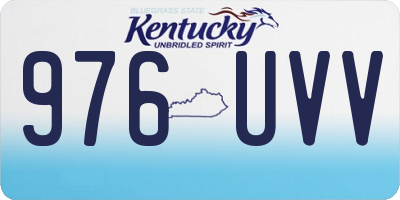 KY license plate 976UVV
