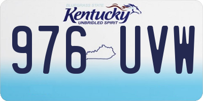 KY license plate 976UVW