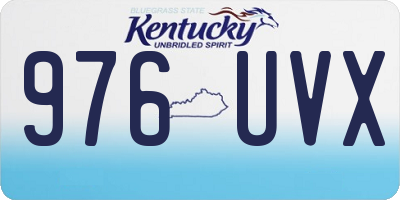 KY license plate 976UVX